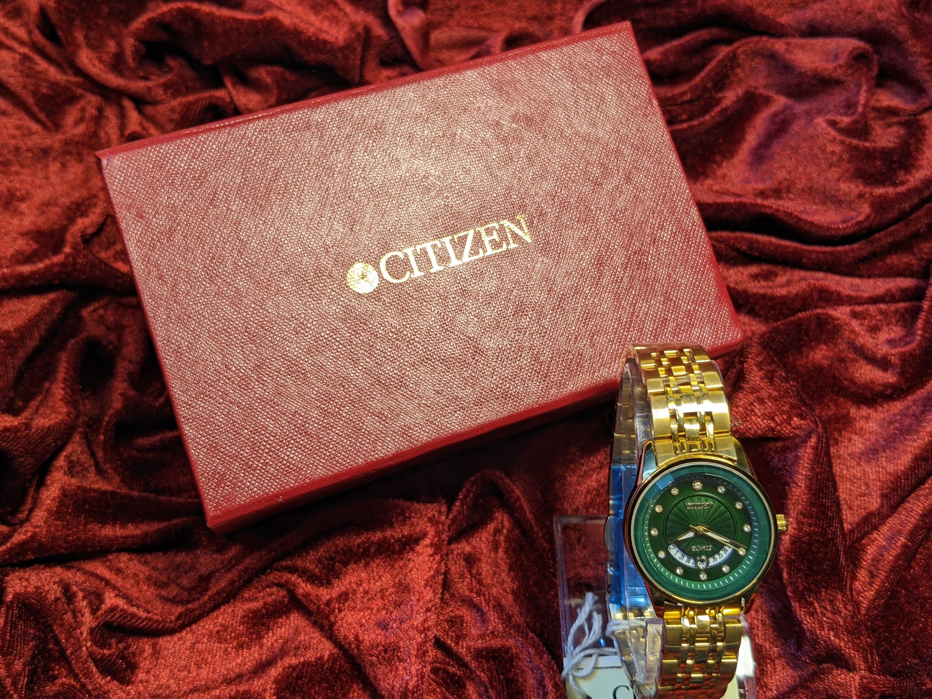 Citizen- Elegant Green dial Gold Watch