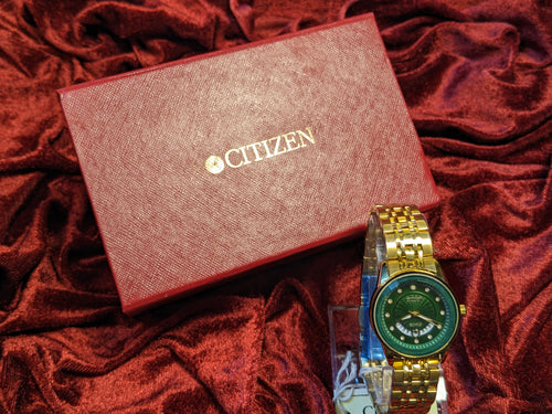 Citizen- Elegant Green dial Gold Watch