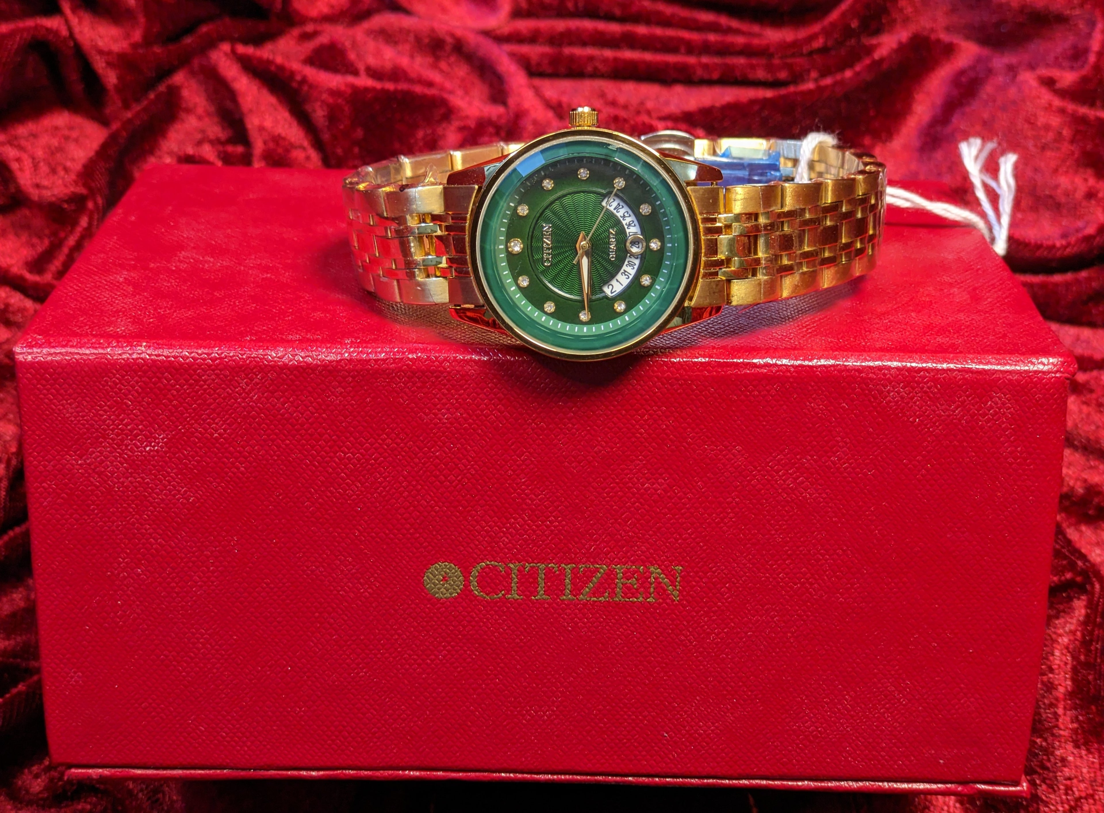 Citizen- Elegant Green dial Gold Watch