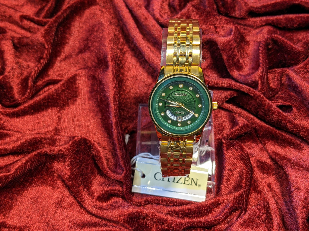 Citizen- Elegant Green dial Gold Watch