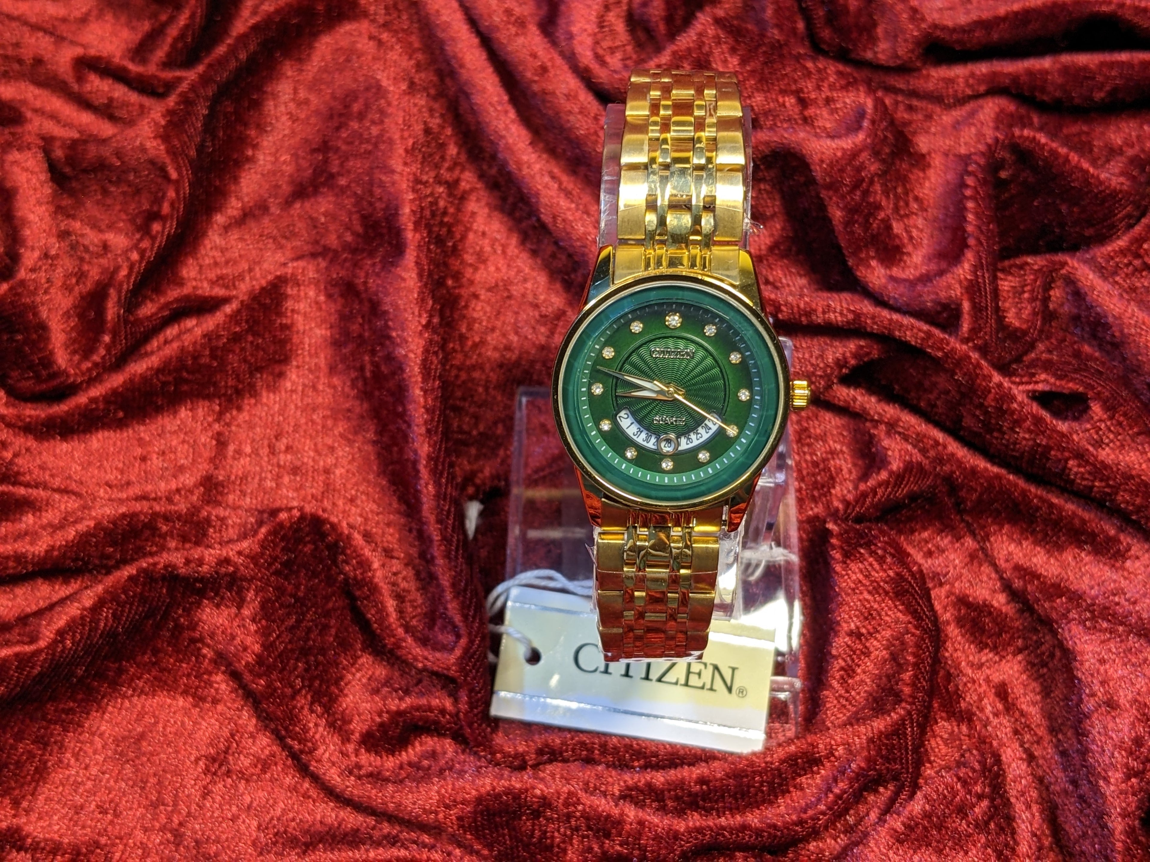 Citizen- Elegant Green dial Gold Watch