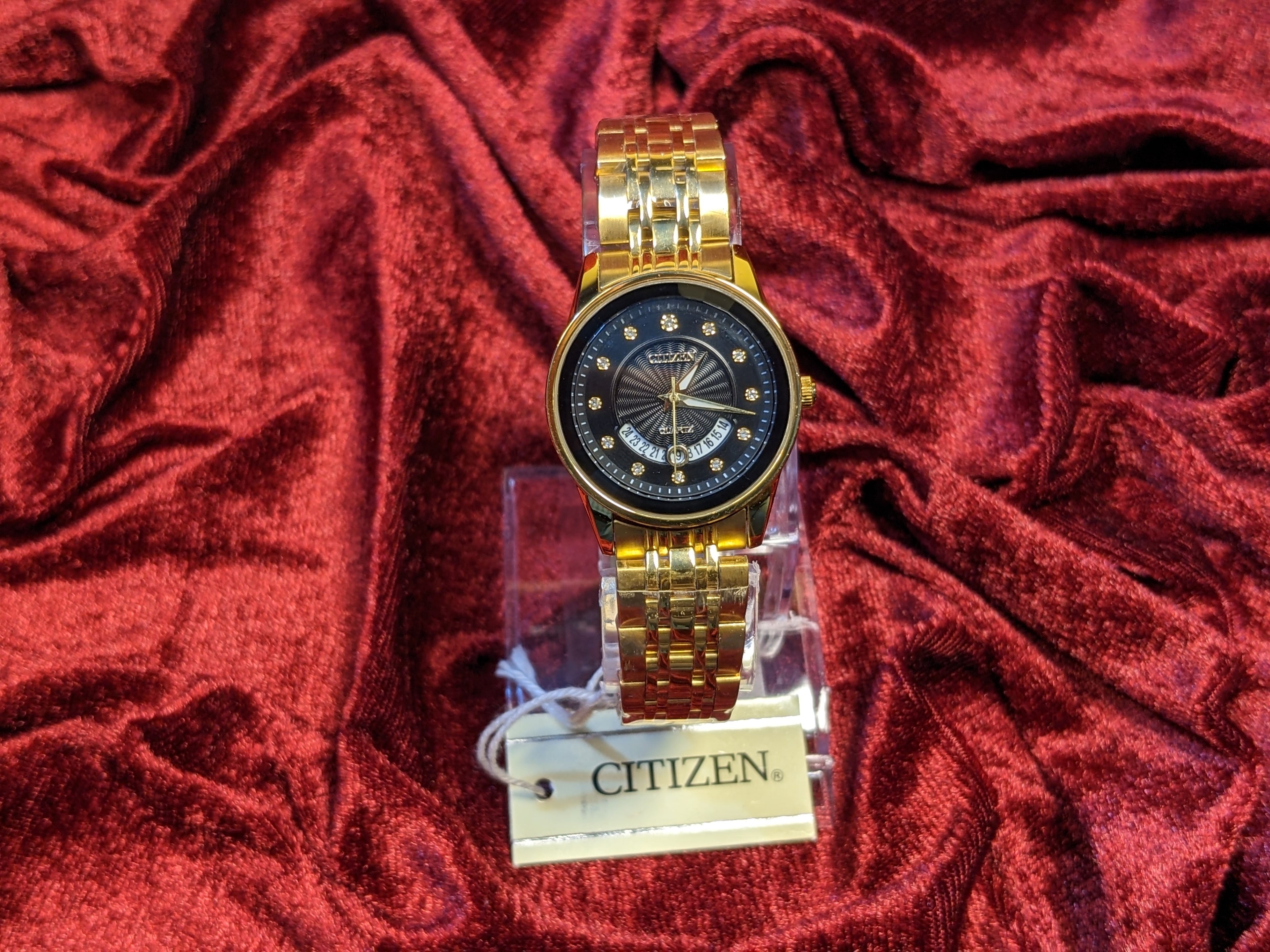 Citizen- Premium Elegant Black Dial Gold Watch