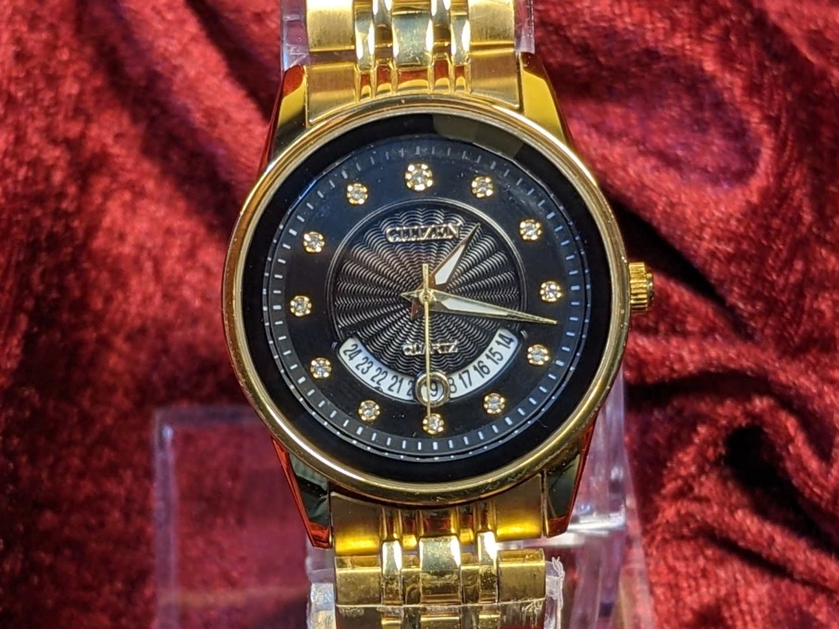 Citizen- Premium Elegant Black Dial Gold Watch