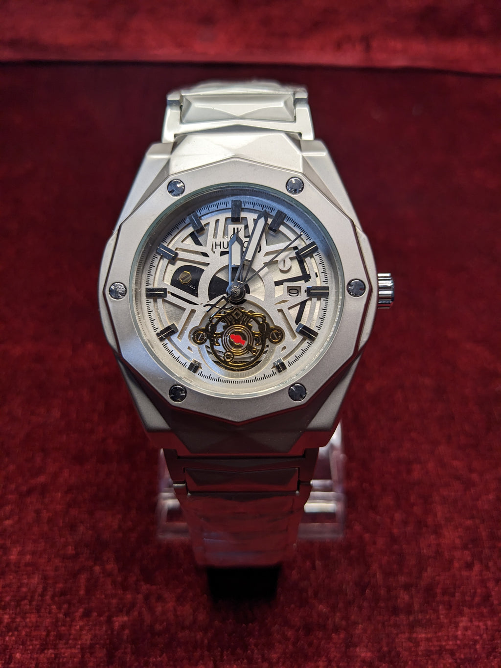 Hublot Skeleton Automatic Tourbillon – Silver Stainless Steel Watch