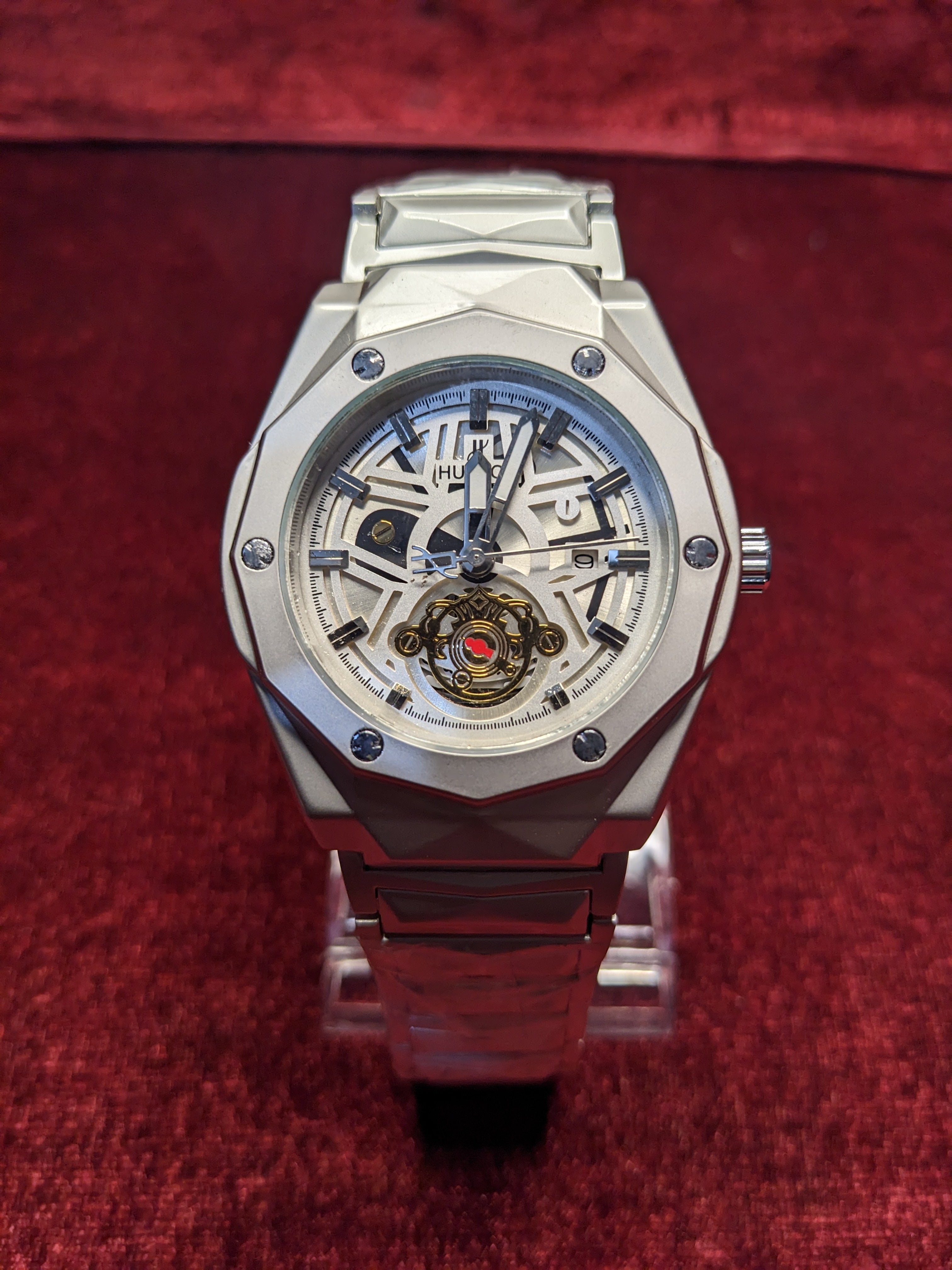 Hublot Skeleton Automatic Tourbillon – Silver Stainless Steel Watch